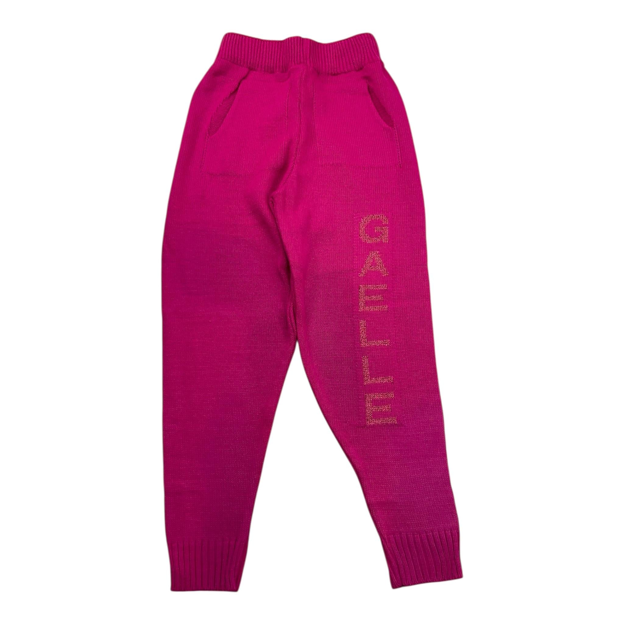 GAELLE pantalone tinta unita in maglia Fuxia per Bambina 2741PW0934 FUXIA GAELLE