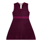 TWINSET abito tinta unita con microfantasia Viola per Bambina 242GJ3101X VIOLA TWINSET