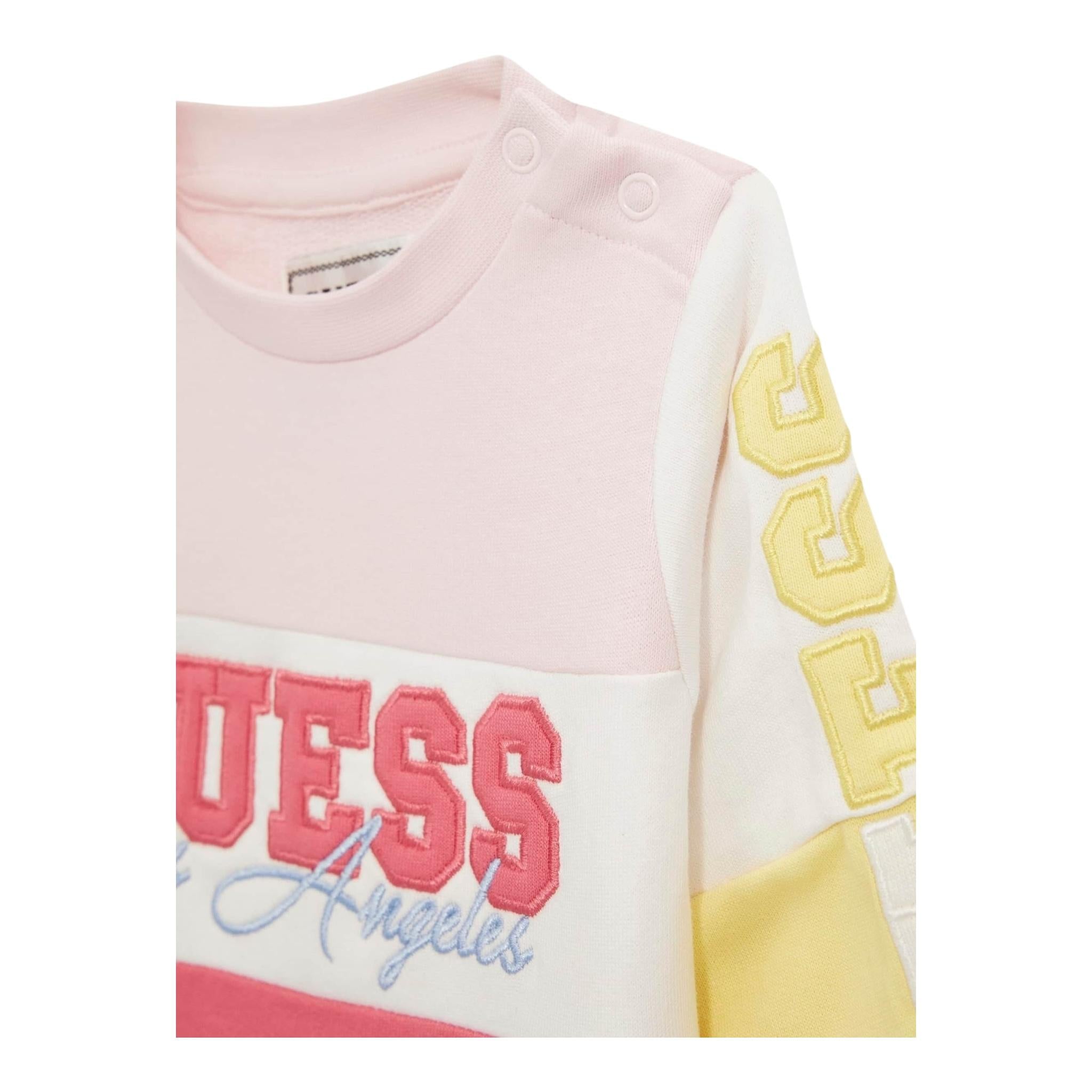 GUESS abito manica lunga girocollo multicolor con logo Multicolor per Neonata A4YK01KA6R3X MULTICOLOR GUESS
