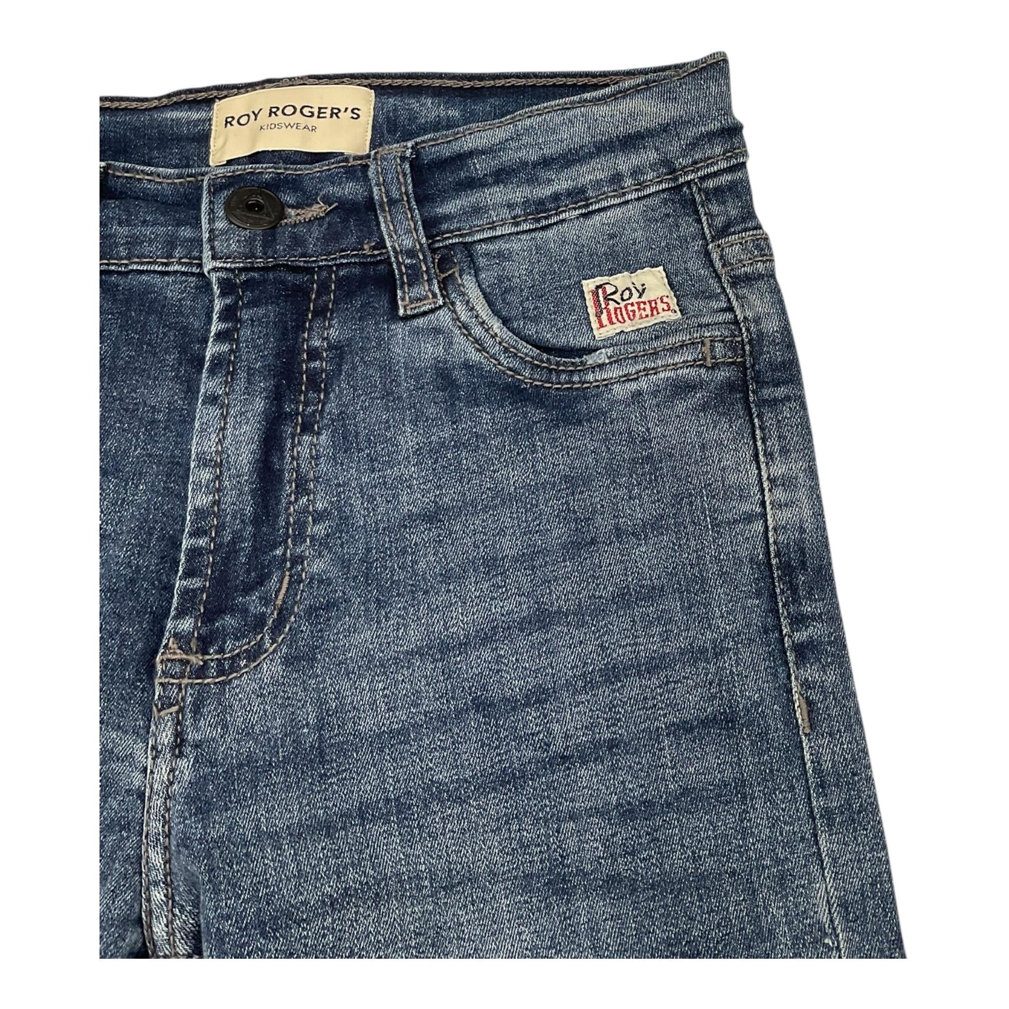 ROY ROGER'S jeans tinta unita con logo Blu per Bambino RA149 BLU ROY ROGER'S
