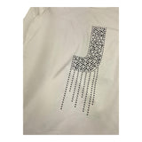 JANICE shirt girocollo tinta unita con stampa brillantinata Panna per Bambina JN578R PANNA JANICE