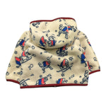 K-WAY felpa tinta unita con zip cappuccio e stampa Panna per Neonato K5137FW PANNA K-WAY