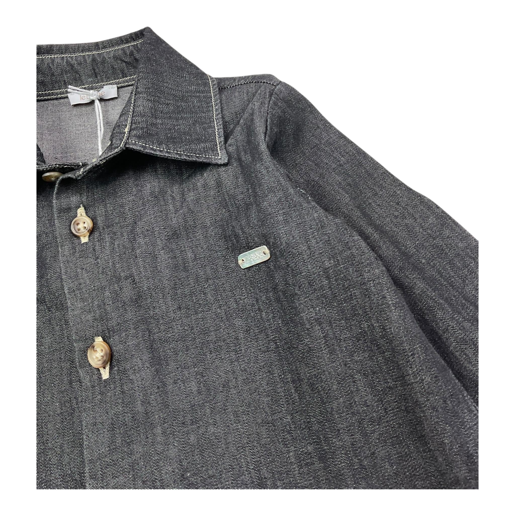 LE BEBE' camicia in denim tinta unita con bottoni Nero per Neonato LBB5201 NERO LE BEBE'