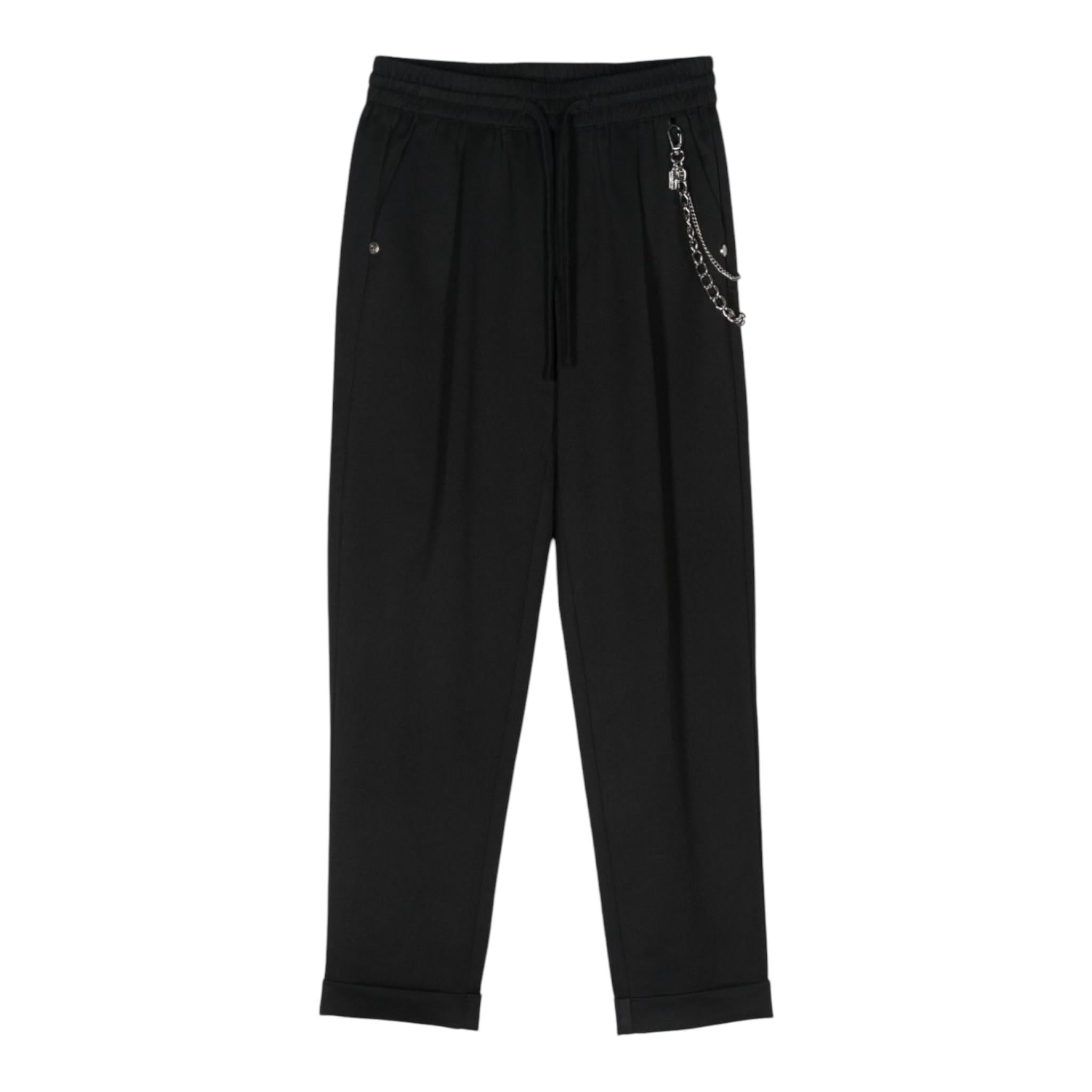 JOHN RICHMOND pantalone tinta unita con elastico in vita Nero per Bambino RBA24084PAX NERO JOHN RICHMOND