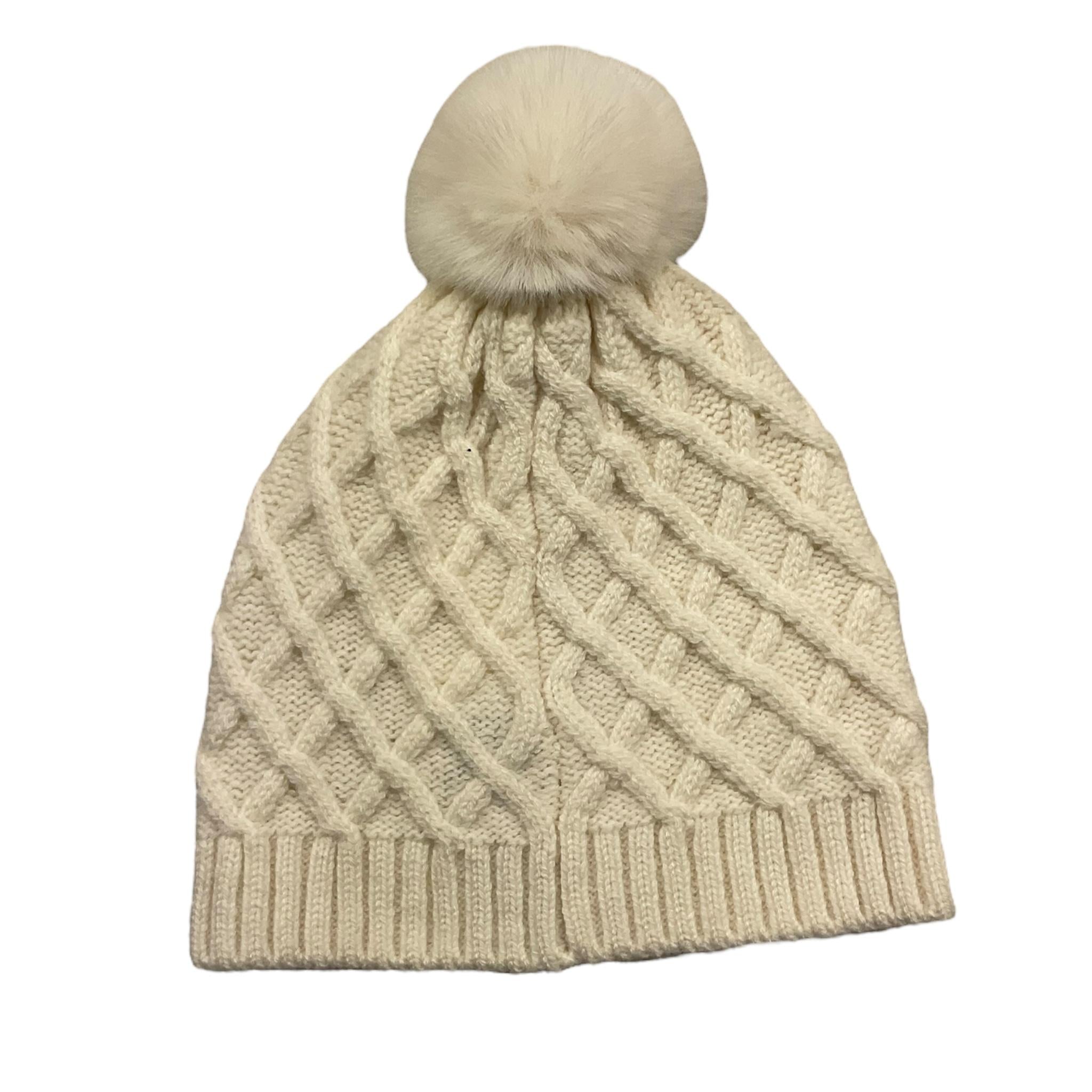 MOSCHINO cappello tinta unita con pn pon Panna per Neonato MUX05J PANNA MOSCHINO