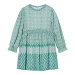 MAYORAL abito in camicia tinta unita con fantasia Verde per Bambina 4913XX VERDE MAYORAL