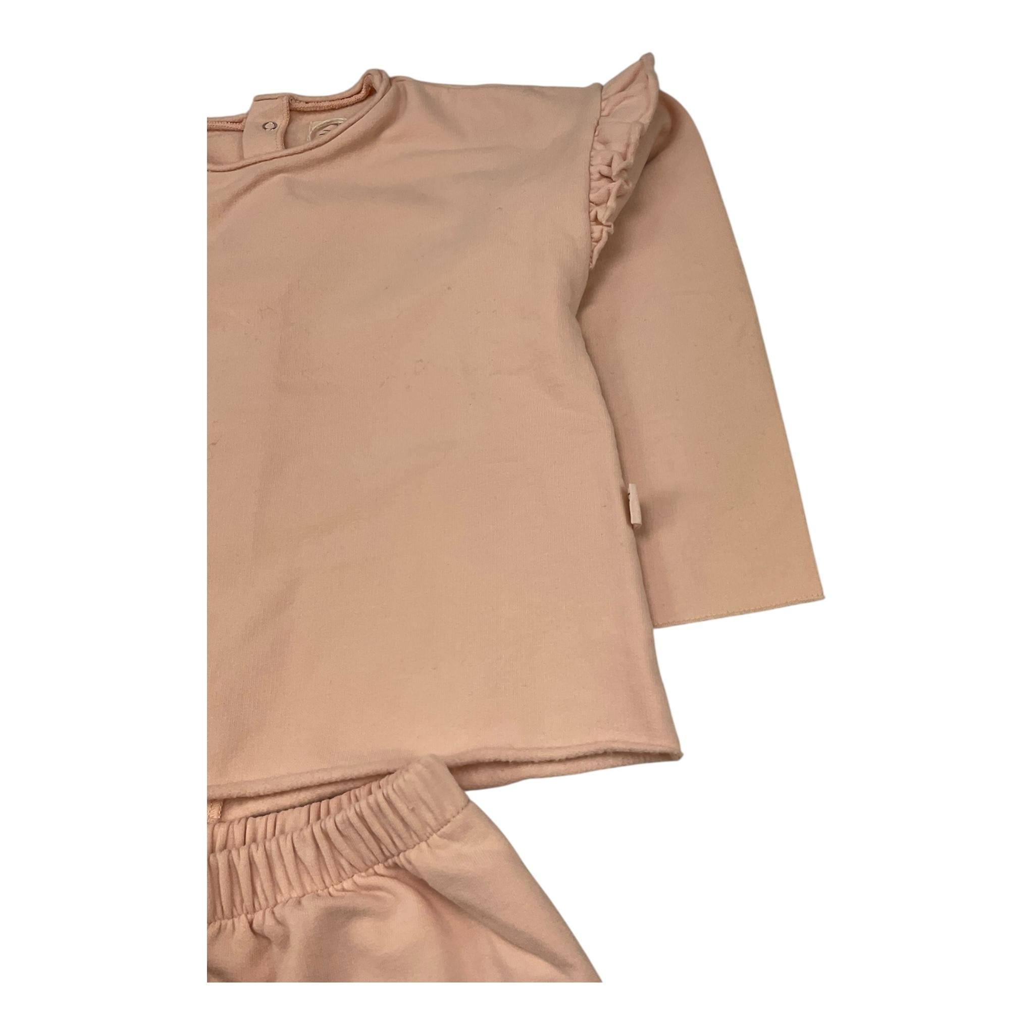 TEDDY E MINOU completo 2 pezzi felpa-pantalone tinta unita Rosa per Bambina I23CP034M7015 ROSA TEDDY E MINOU