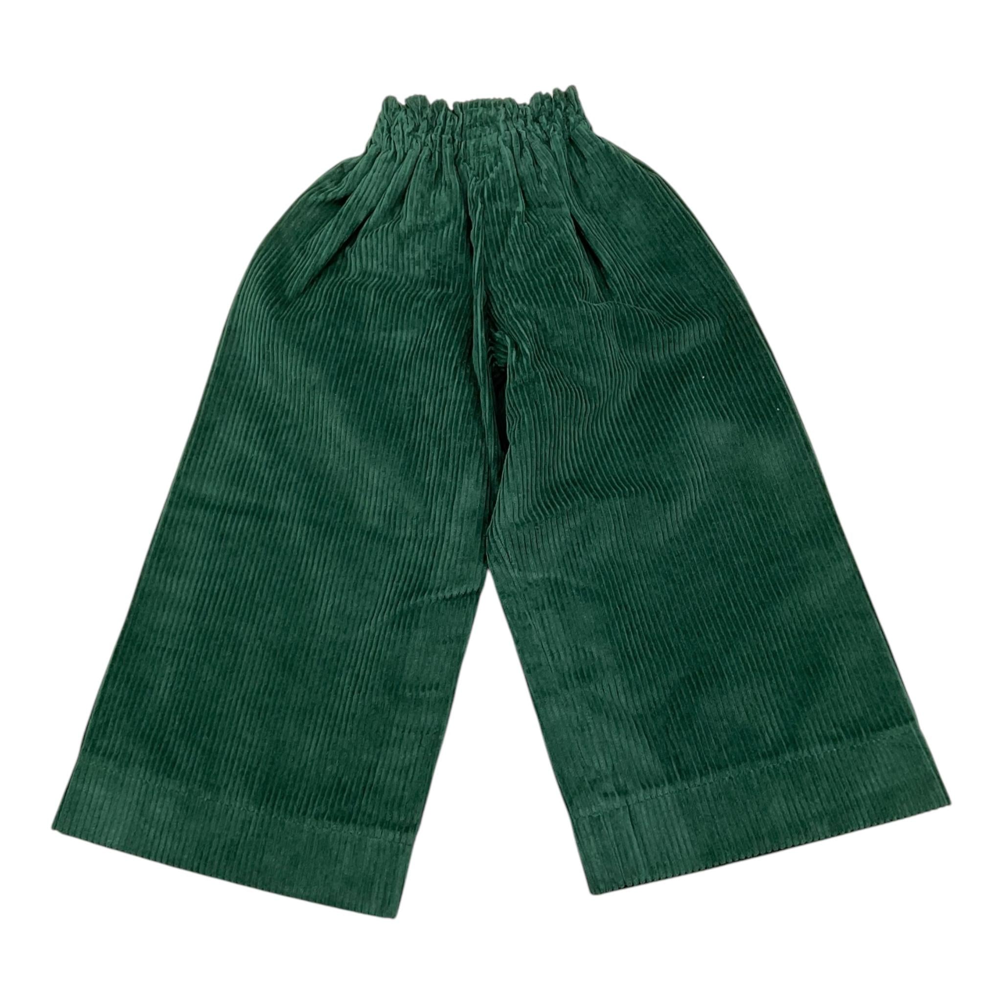 PAIO CRIPPA pantalone tinta unita modello a palazzo Verde per Bambina SALICE VERDE PAIO CRIPPA