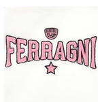 CHIARA FERRAGNI shirt girocollo tinta unita con stampa Bianco per Bambina 59B609 BIANCO CHIARA FERRAGNI