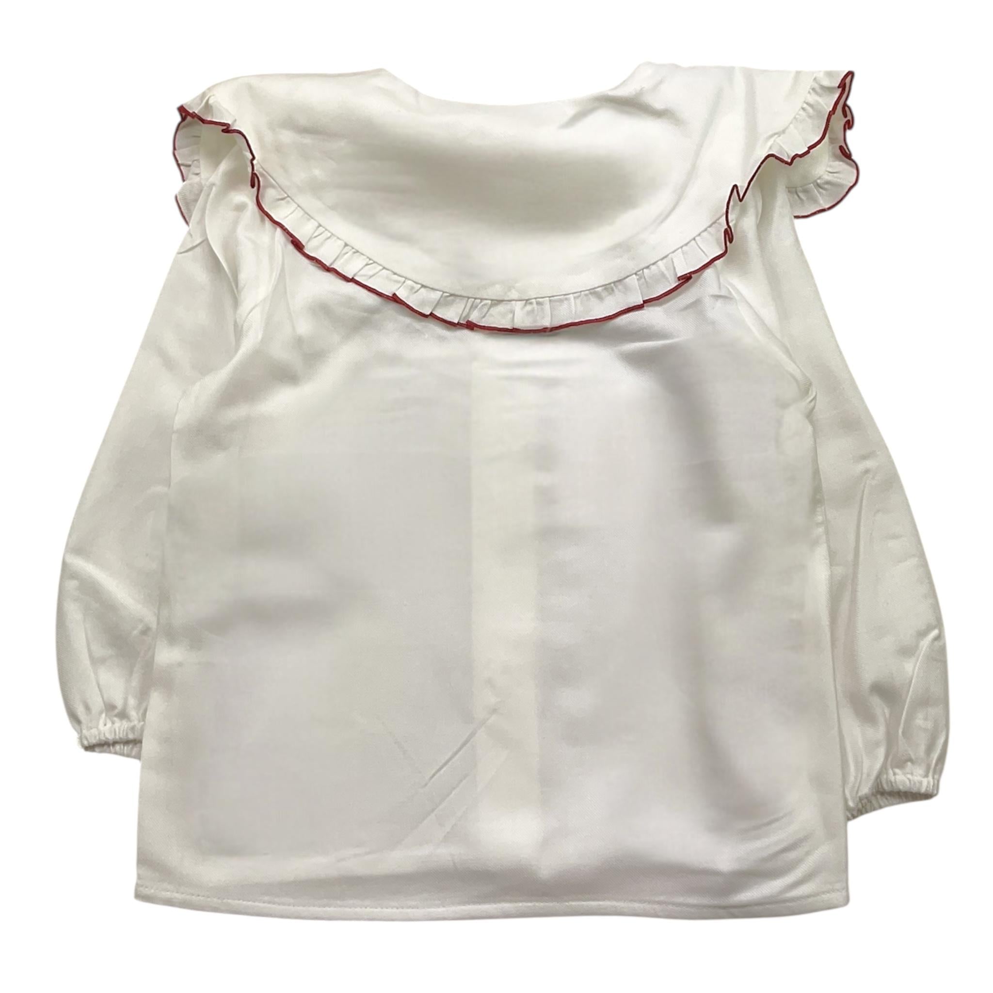 LA STUPENDERIA camicia manica lunga tinta unita con colletto Bianco per Neonata TJCM46X BIANCO LA STUPENDERIA