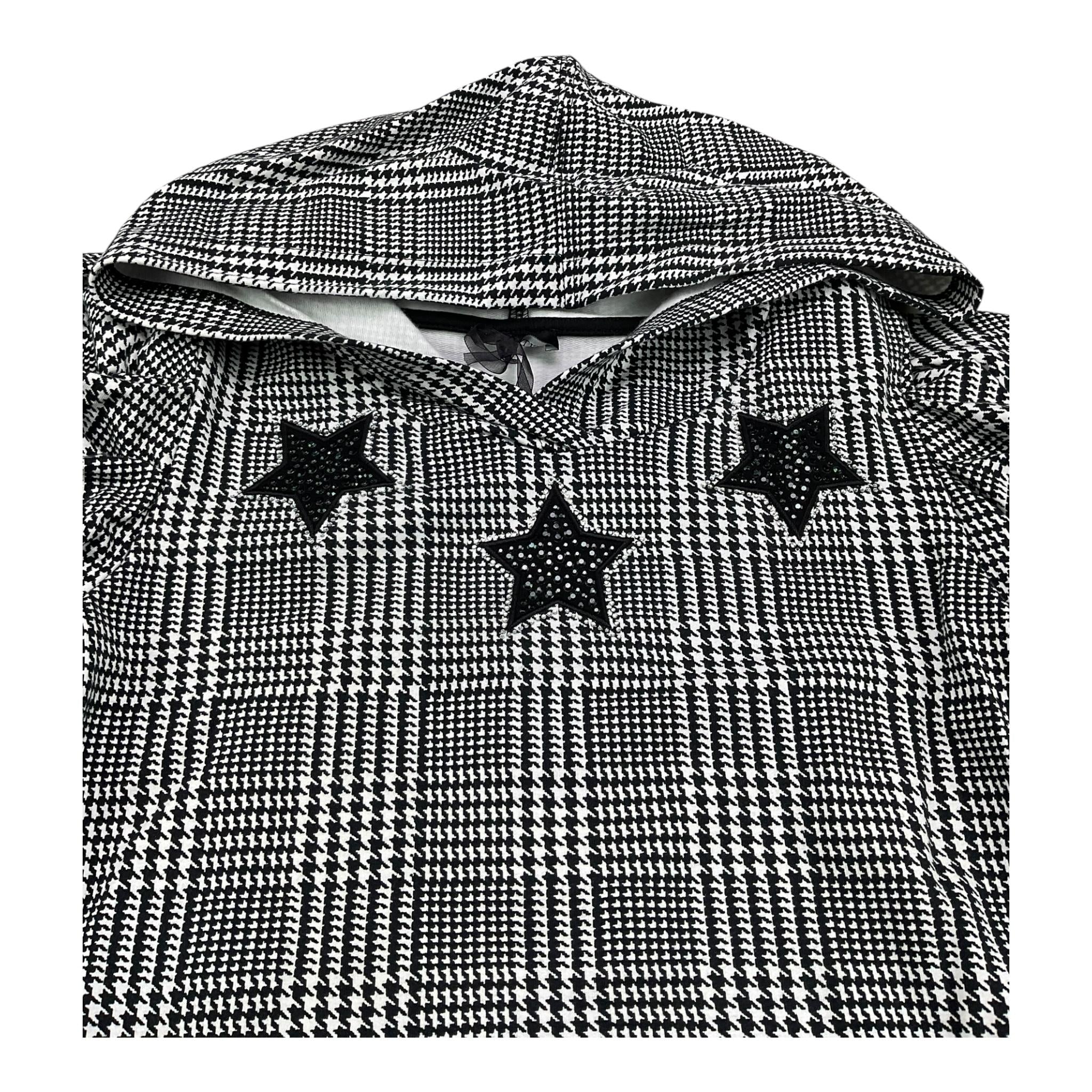 MONNALISA abito manica lunga con cappuccio stampa fantasia Nero per Bambina 496902AD NERO MONNALISA