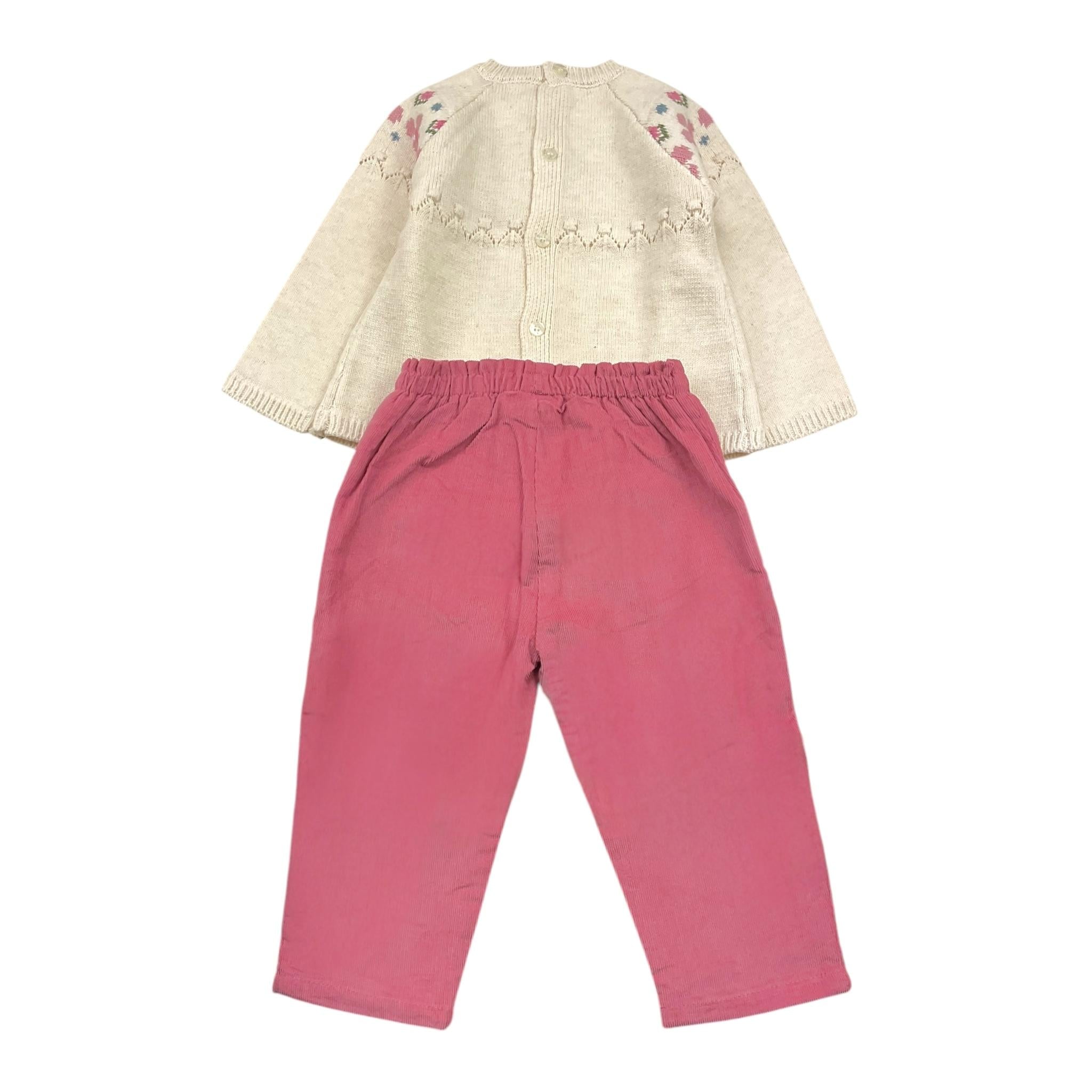 MAYORAL completo 2pz maglia-pantalone bicolore Beige/rosa per Neonata 2519 BEIGE/ROSA MAYORAL
