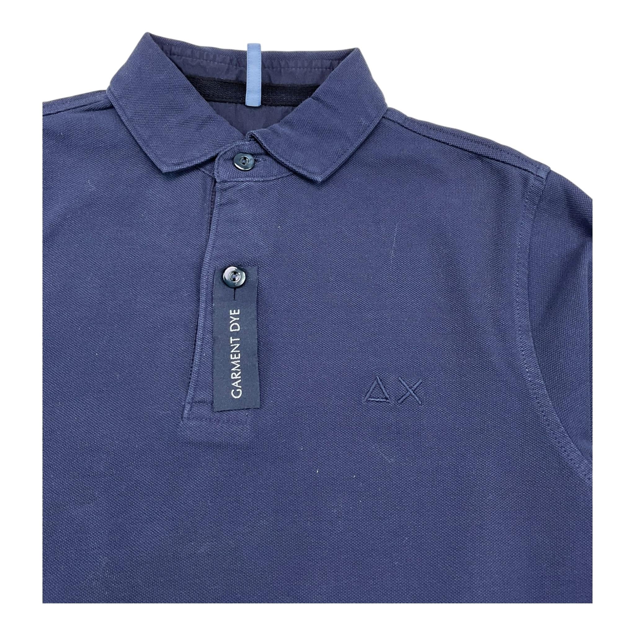 SUN68 polo manica lunga tinta unita Blu per Bambino A40302 BLU SUN68