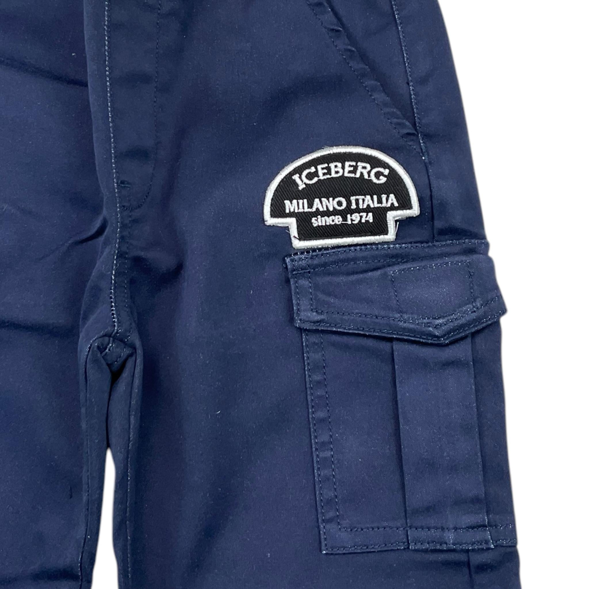 ICEBERG pantalone tinta unita con elastico in vita Blu per Bambino PTICE5301B BLU ICEBERG