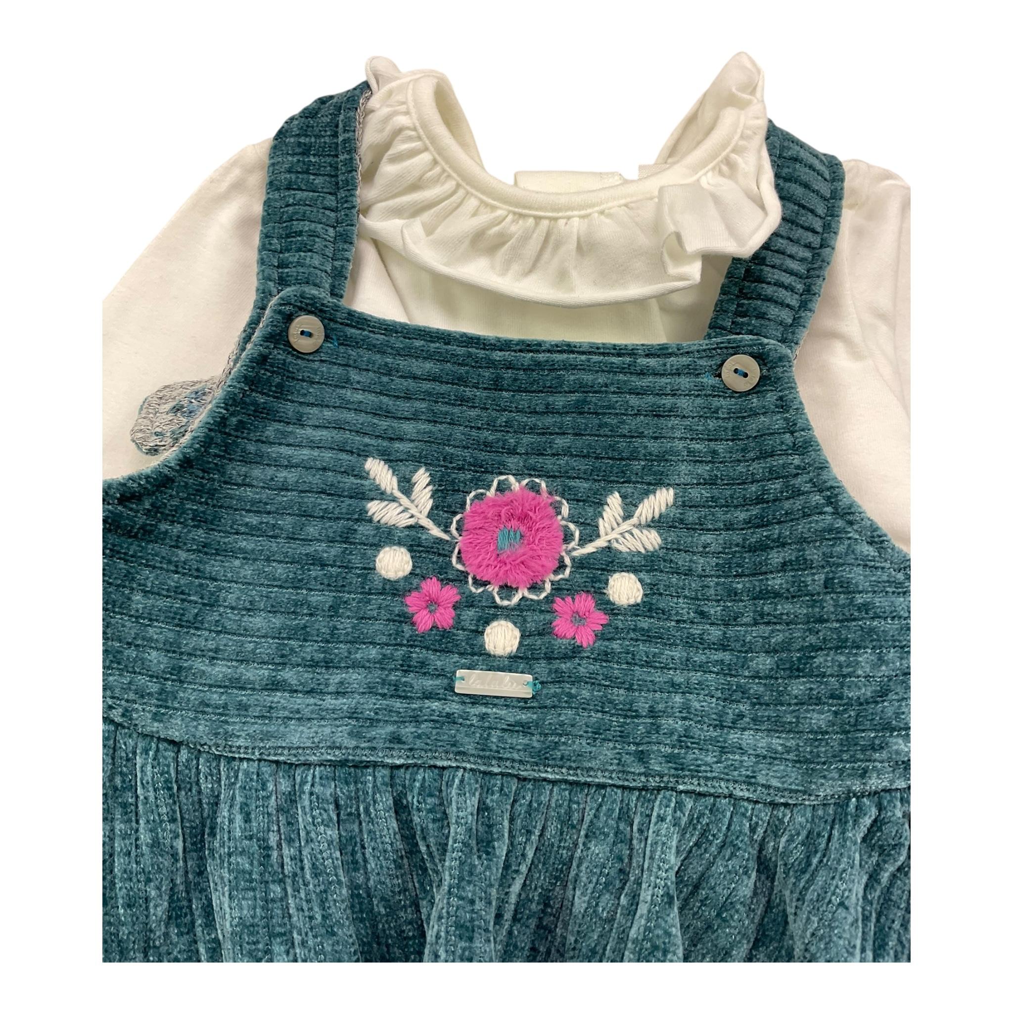LALALU' completo 2 pezzi shirt-salopette Verde per Neonata SLTL7N VERDE LALALU'