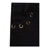 MICHAEL KORS jeans tinta unita con girovita regolabile Nero per Bambina R30182X NERO MICHAEL KORS