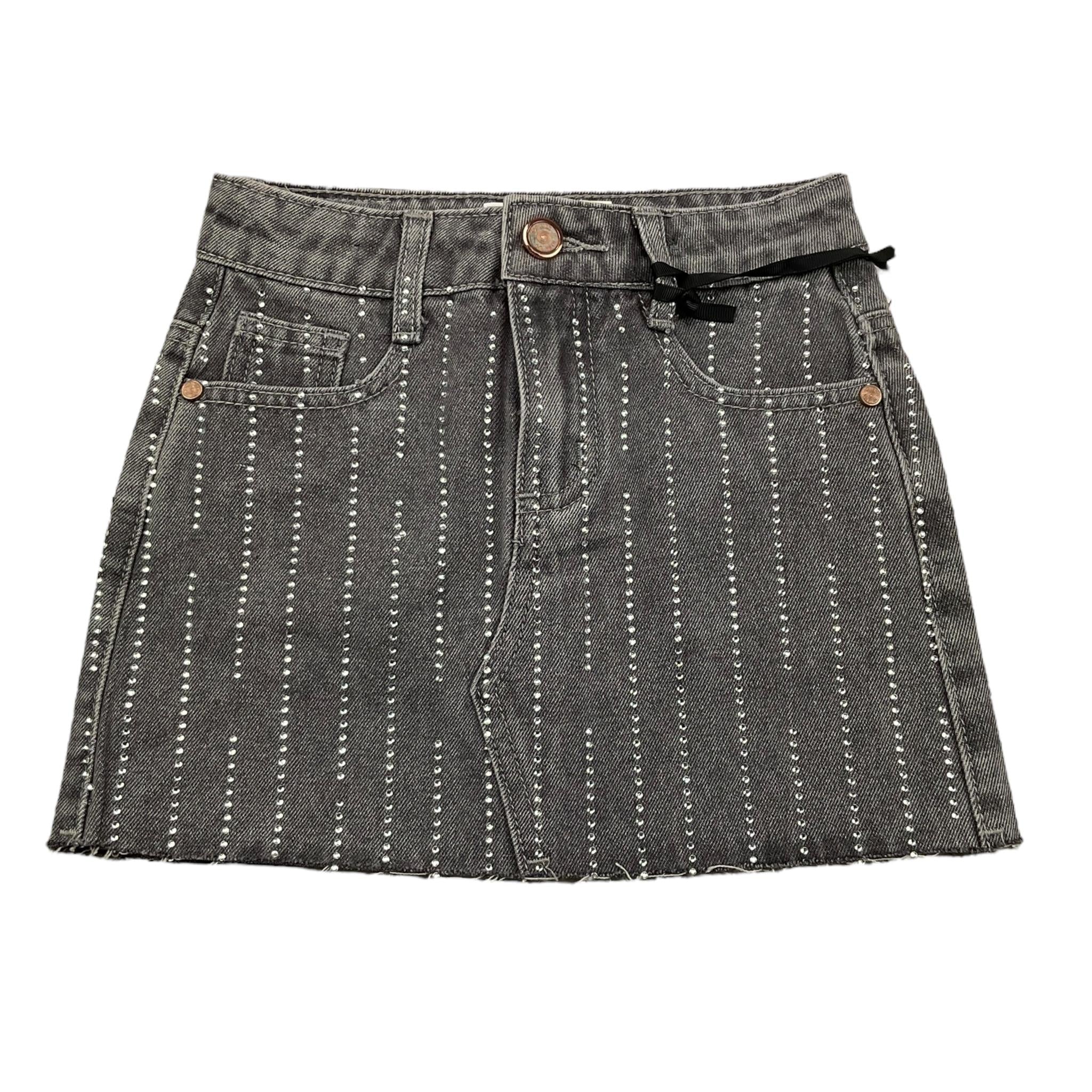 TO be too gonna in denim tinta unita con brillantini Grigio per Bambina TFBF24G632 GRIGIO TO be too