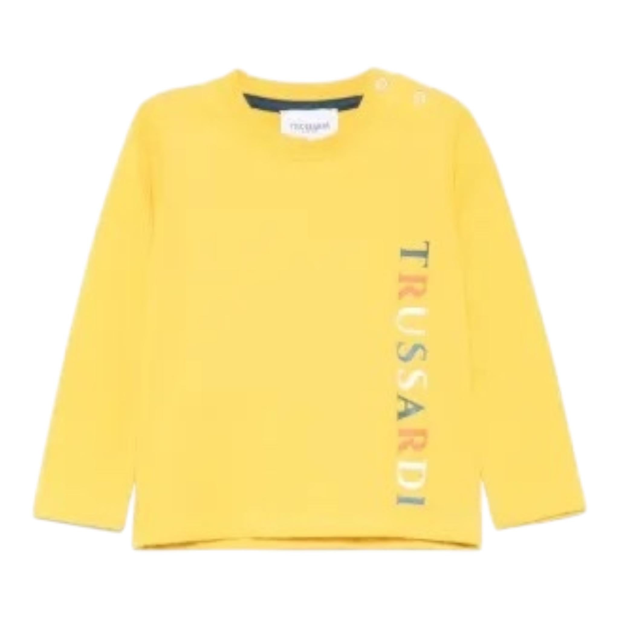 TRUSSARDI completo 2pz felpa-pantalone tinta unita Giallo per Bambino TIA24121CF GIALLO TRUSSARDI