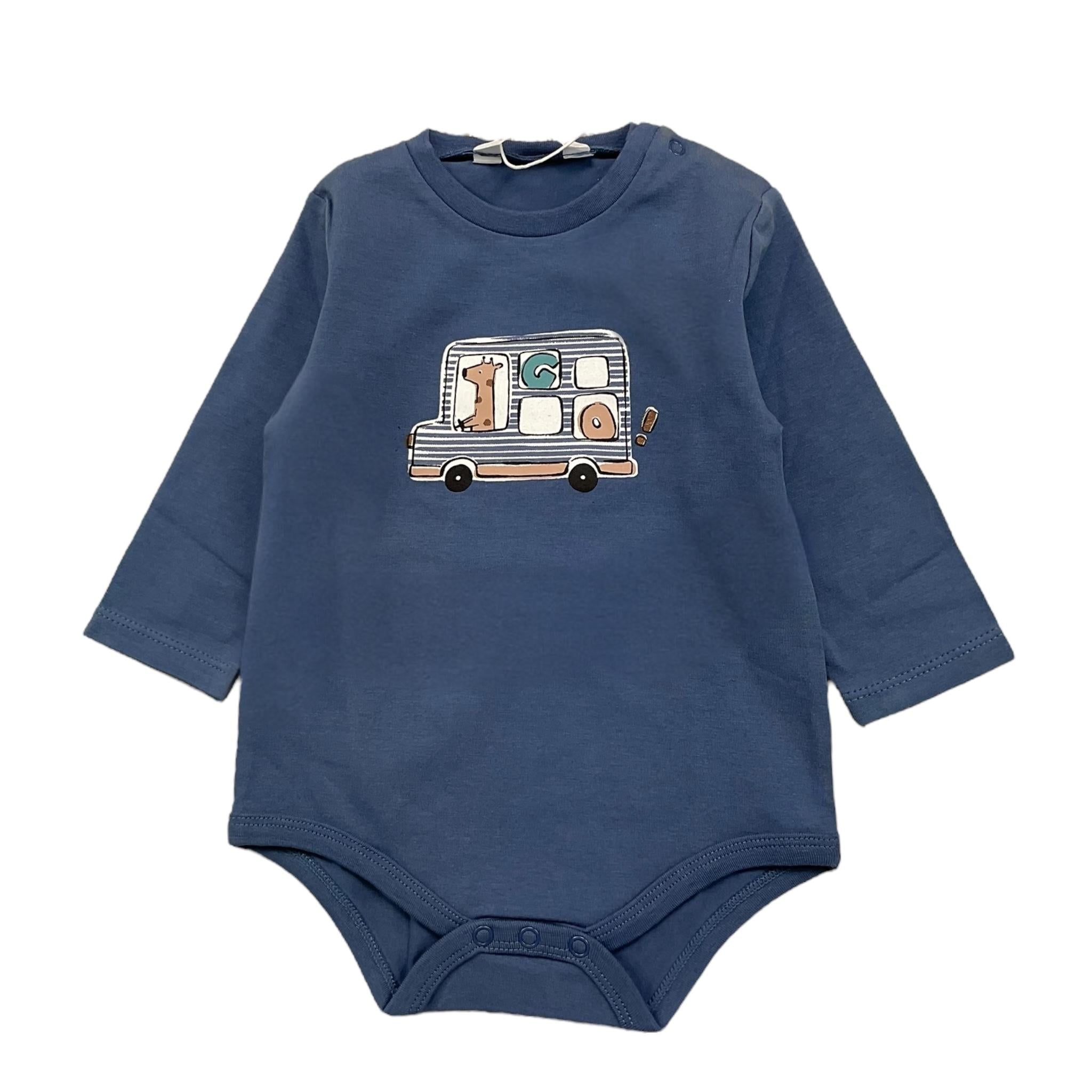 MAYORAL body tinta unita con stampa e maniche lunghe Blu per Neonato 27144 BLU MAYORAL