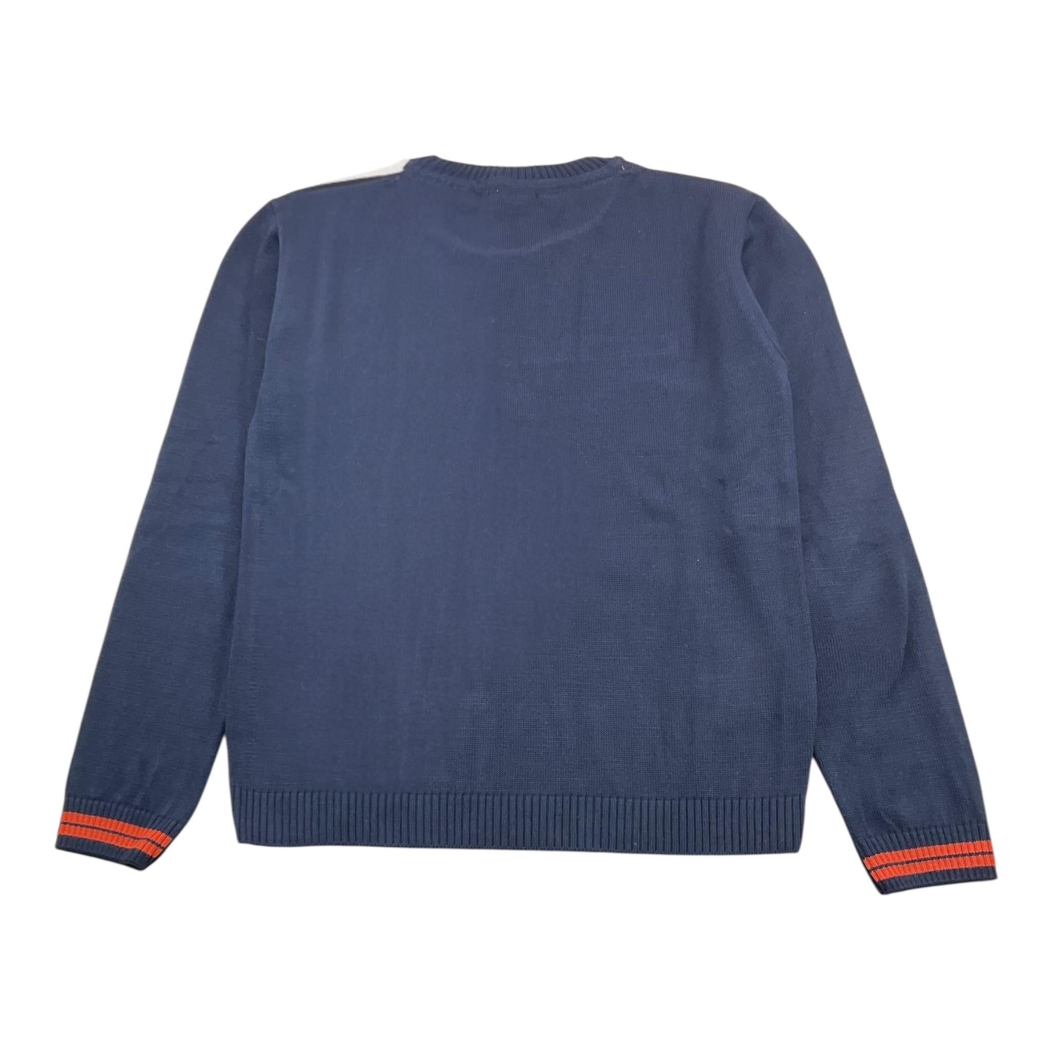 SIVIGLIA maglia girocollo tinta unita con logo Blu notte per Bambino SVJSW16057 BLU NOTTE SIVIGLIA