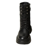 TWINSET stivaletti bassi tinta unita con lacci Nero per Bambina 242GCJ03A NERO TWINSET