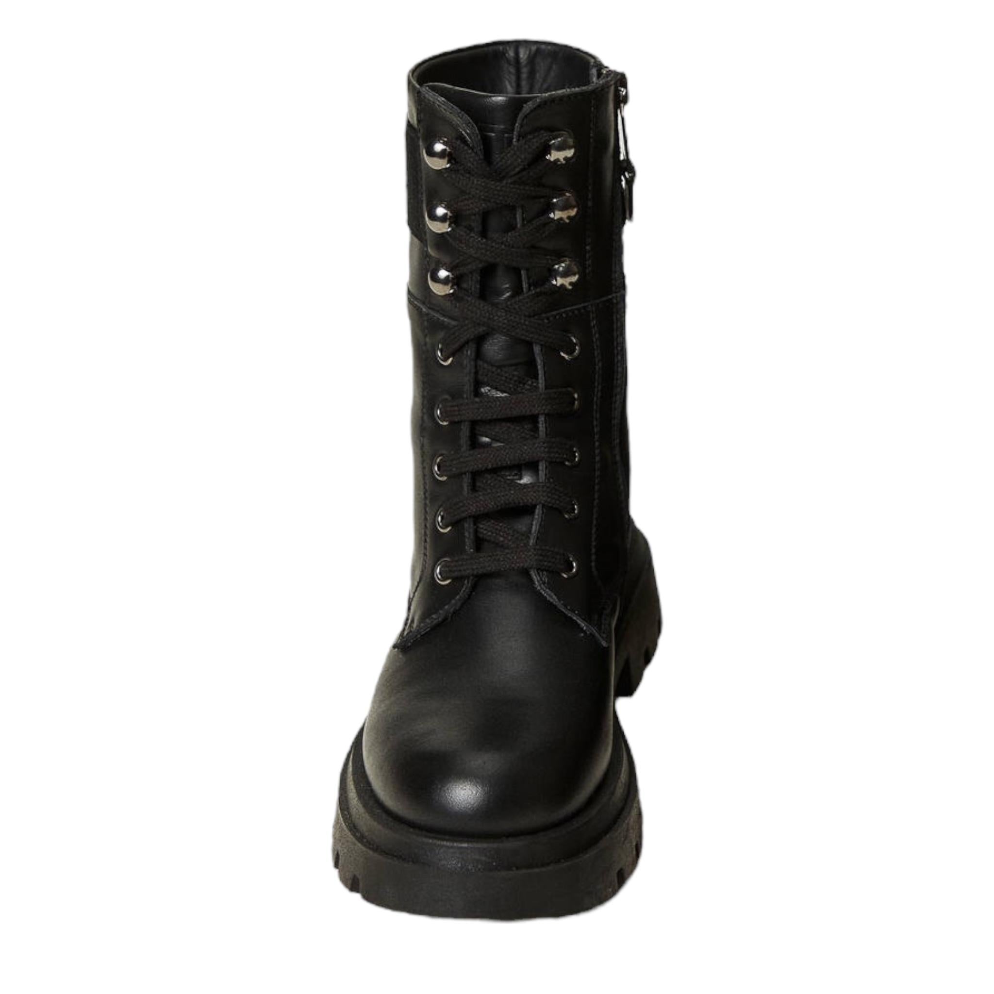 TWINSET stivaletti bassi tinta unita con lacci Nero per Bambina 242GCJ03A NERO TWINSET