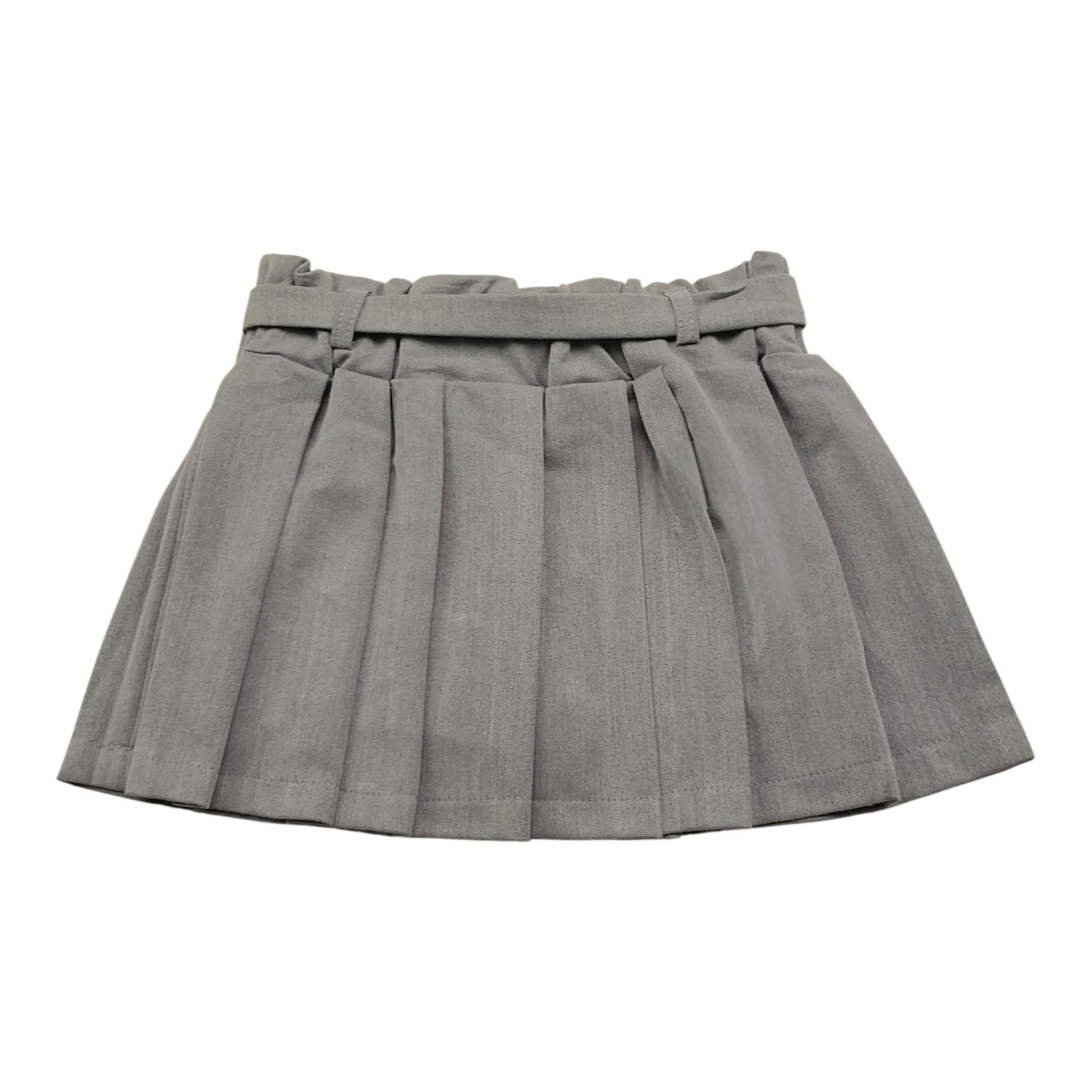 LU LU BY MISS GRANT short modello gonna tinta unita Grigio per Bambina LL3252 GRIGIO LU LU BY MISS GRANT