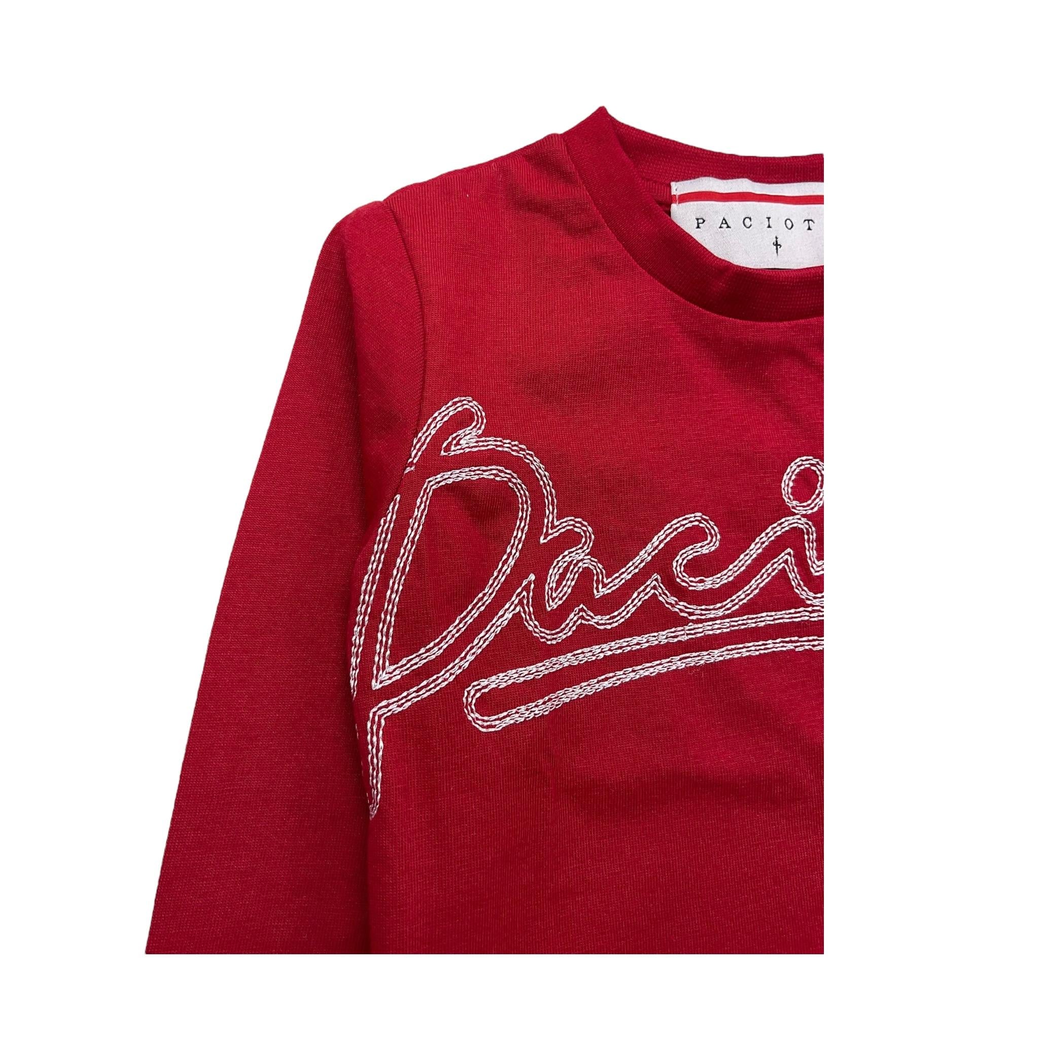 CESARE PACIOTTI shirt girocollo tinta unita con stampa Rosso per Neonato TSP5308BXX ROSSO CESARE PACIOTTI