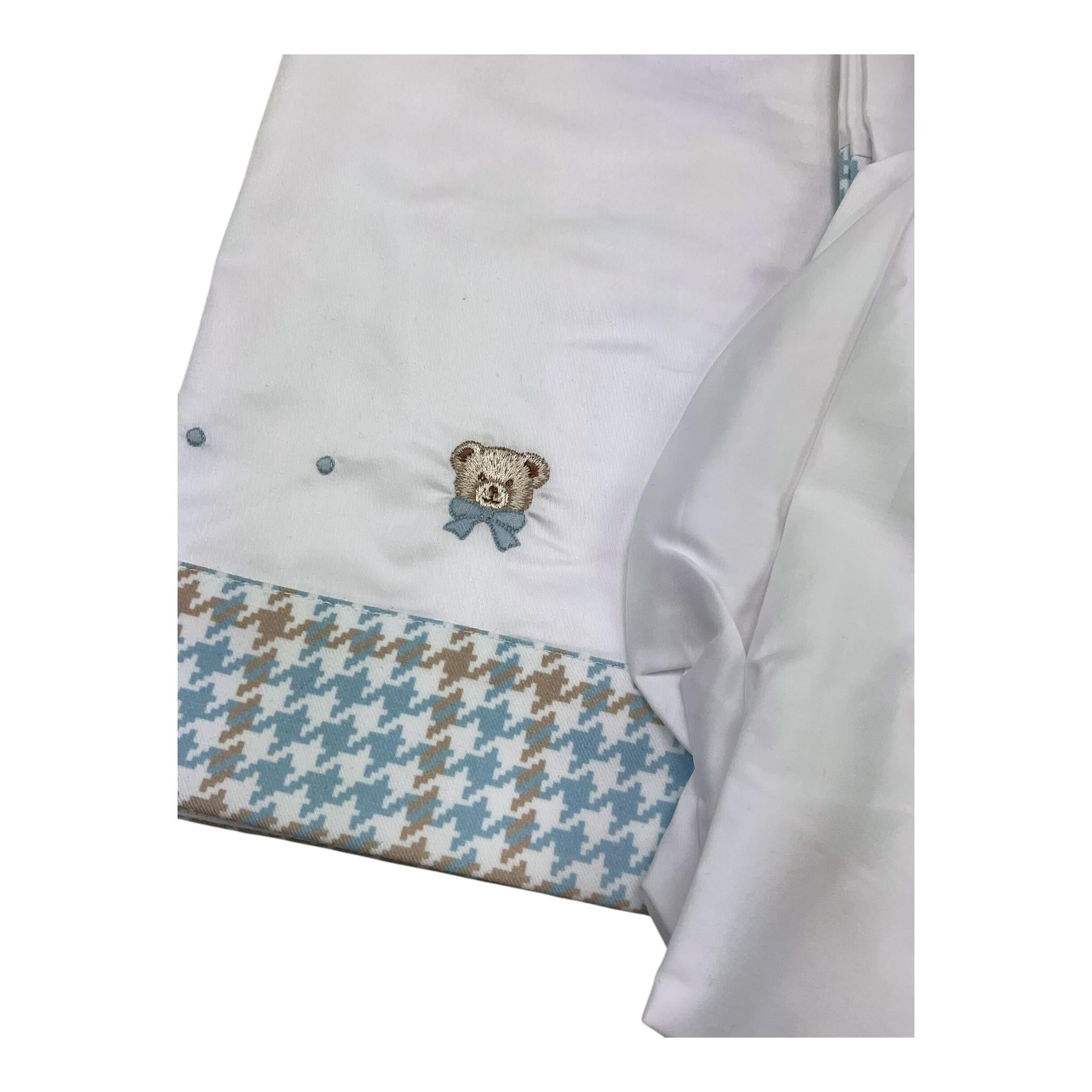 PETIT set lenzuola 3 pezzi tinta unita con ricami orso Bianco per Neonato S5216368 BIANCO PETIT