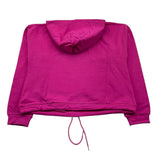 LIU JO felpa chiusa con cappuccio tinta unita con brillantini Fuxia per Bambina GF3005 FUXIA LIU JO