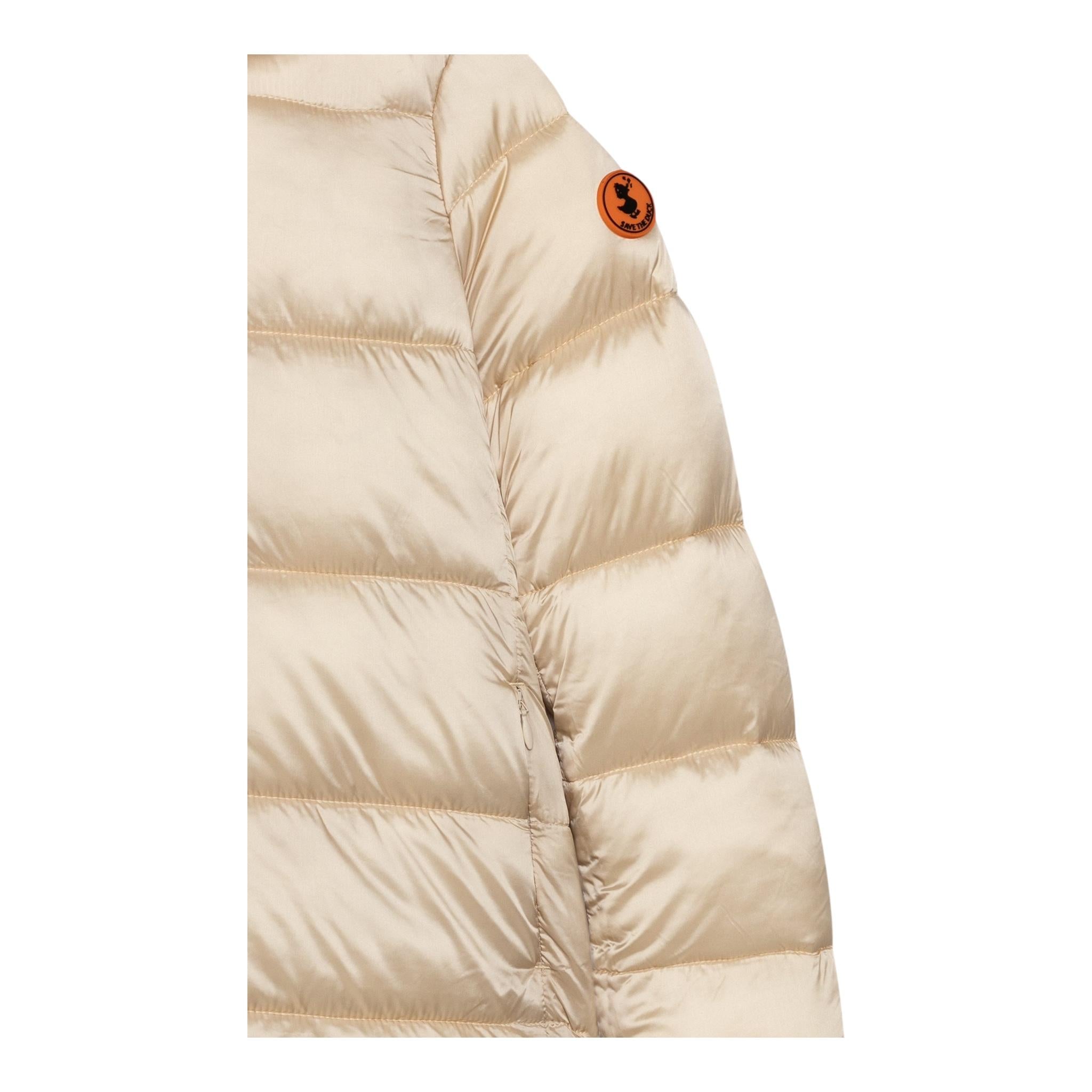 SAVE THE DUCK giubbino tinta unita con cappuccio Oro per Bambina J45650GJ ORO SAVE THE DUCK