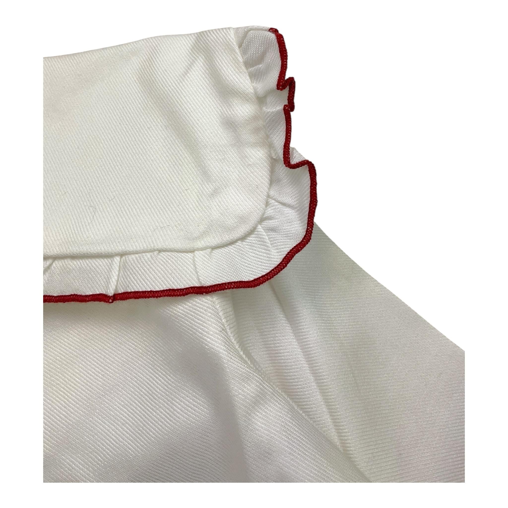 LA STUPENDERIA camicia manica lunga tinta unita con colletto Bianco per Neonata TJCM46X BIANCO LA STUPENDERIA