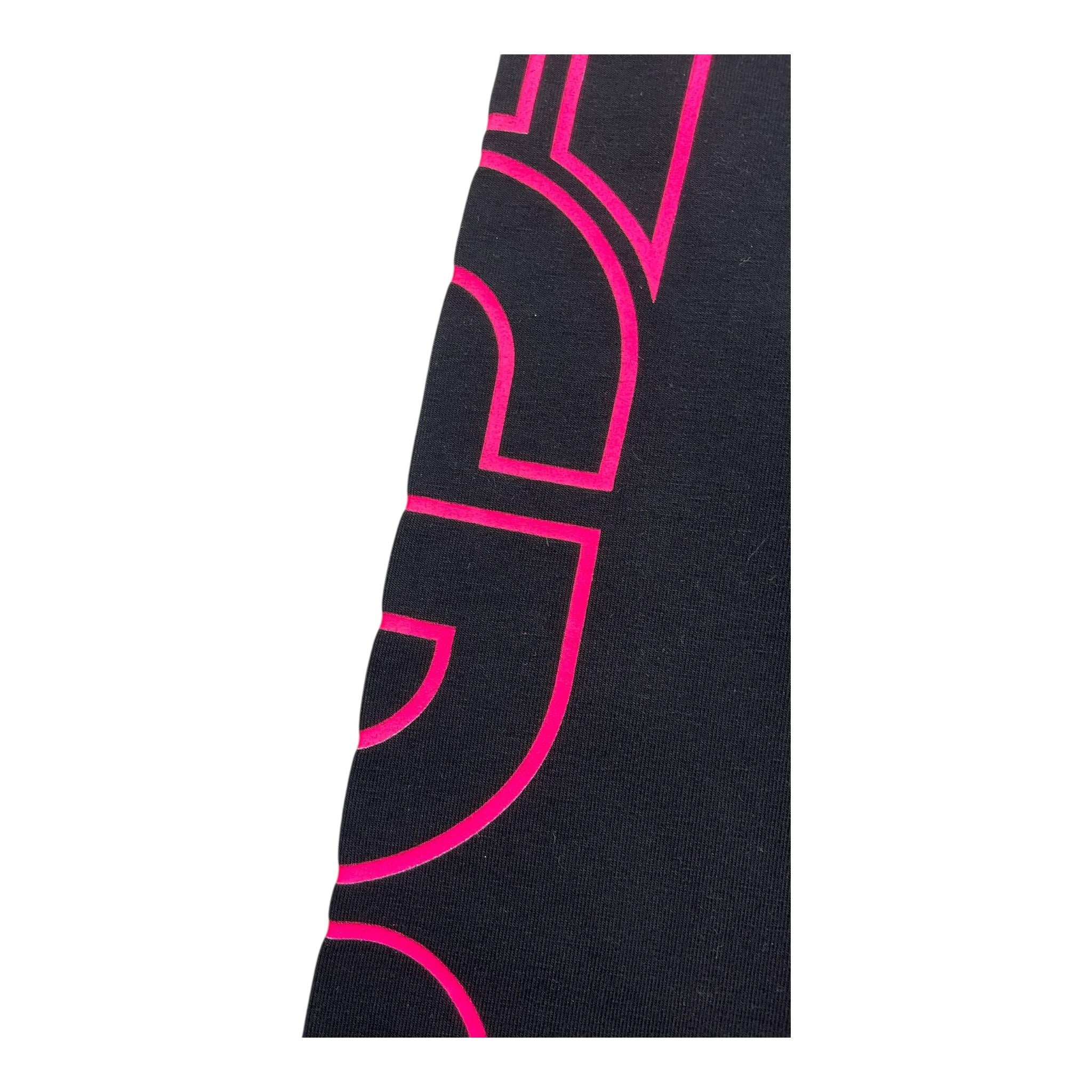 GCDS leggins tinta unita con stampa Nero per Neonata 028776 NERO GCDS