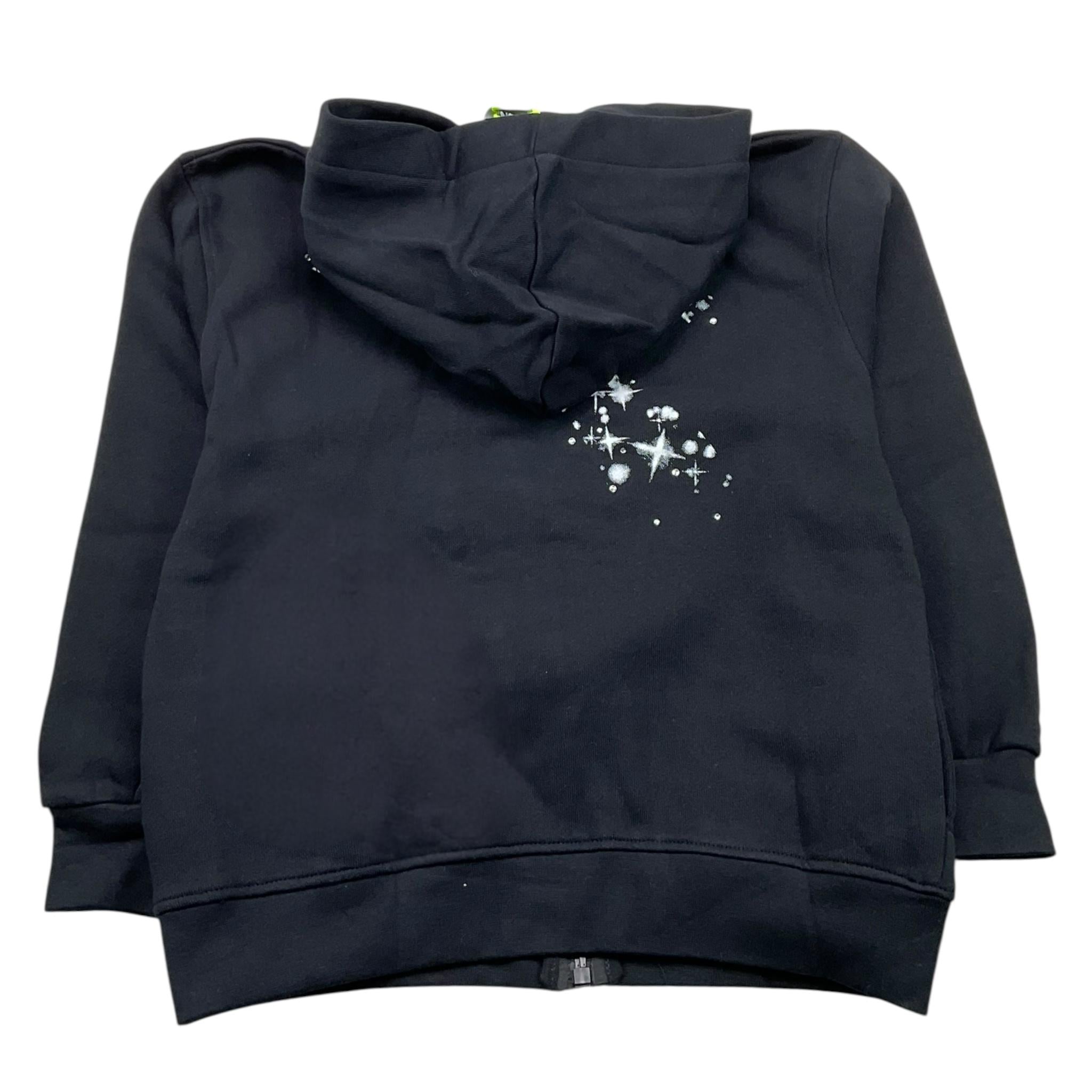DIADORA felpa con zip e cappuccio tinta unita con logo Nero per Bambina F4DIBGZH098 NERO DIADORA
