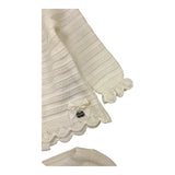 JULIANA completo 3 pz maglia-coulotte-cappello tinta unita Bianco per Neonata 24576 BIANCO JULIANA