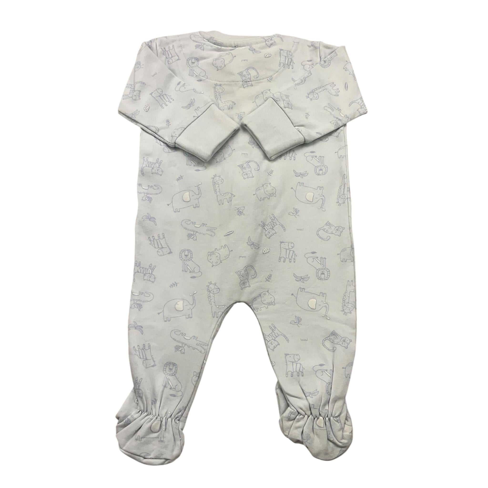 LOSAN tutina manica lunga tinta unita con zip e stampe Azzurro per Neonato 51029631627003 AZZURRO LOSAN