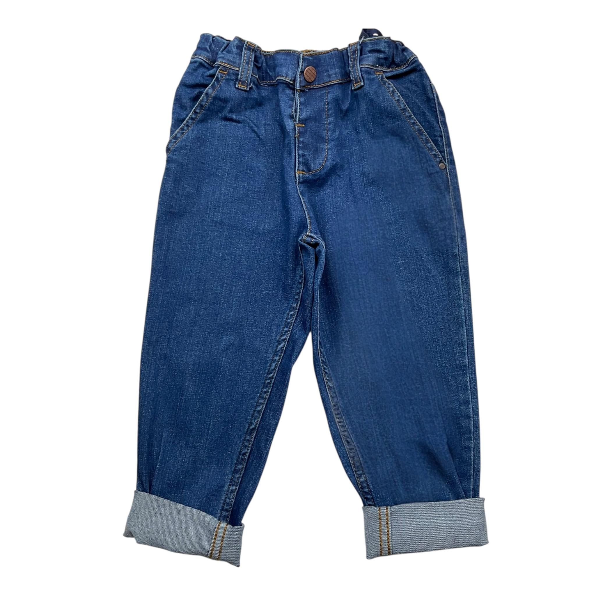 CARRE'MENT BEAU jeans tinta unita con girovita regolabile Blu per Neonato Y30268 BLU CARRE'MENT BEAU