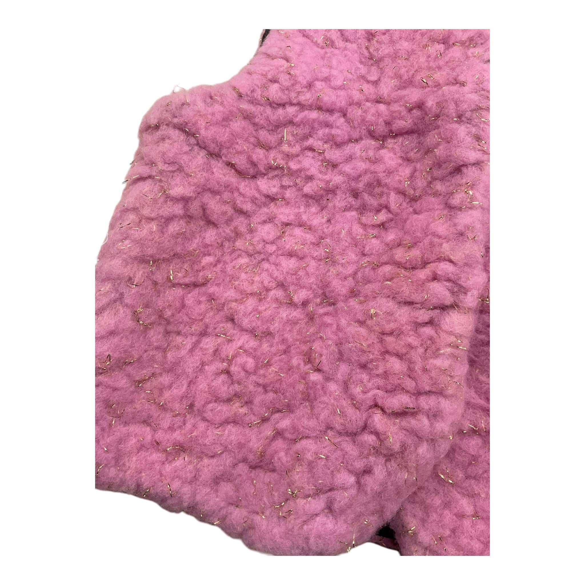 DOU DOU gilet tinta unita con applicazioni Rosa per Bambina DV2A42 ROSA DOU DOU