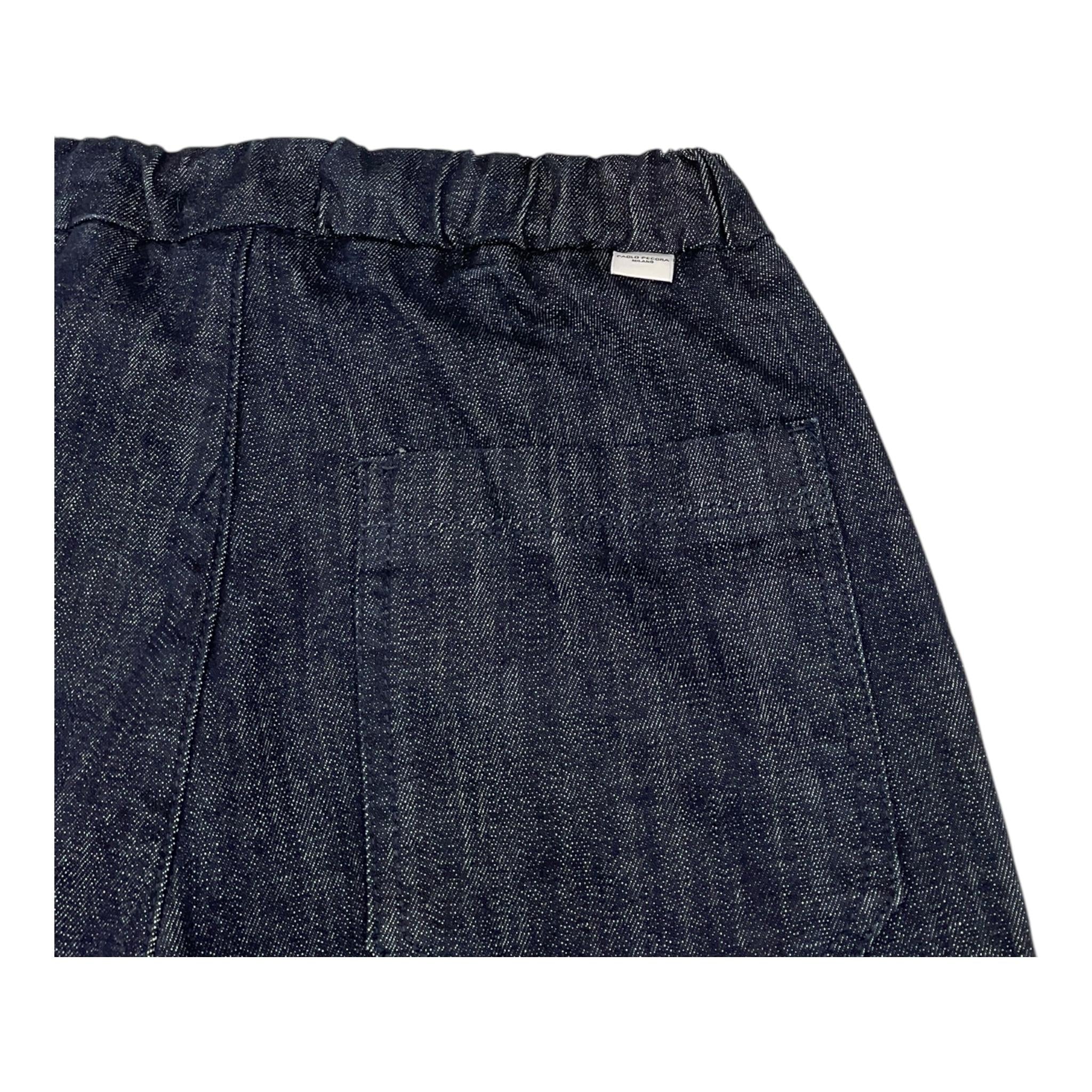 PAOLO PECORA jeans tinta unita con elastico in vita Blu per Bambino PP4121 BLU PAOLO PECORA
