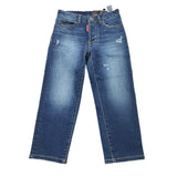 DSQUARED2 jeans tinta unita con strappi Blu per Bambino DQ0501 BLU DSQUARED2