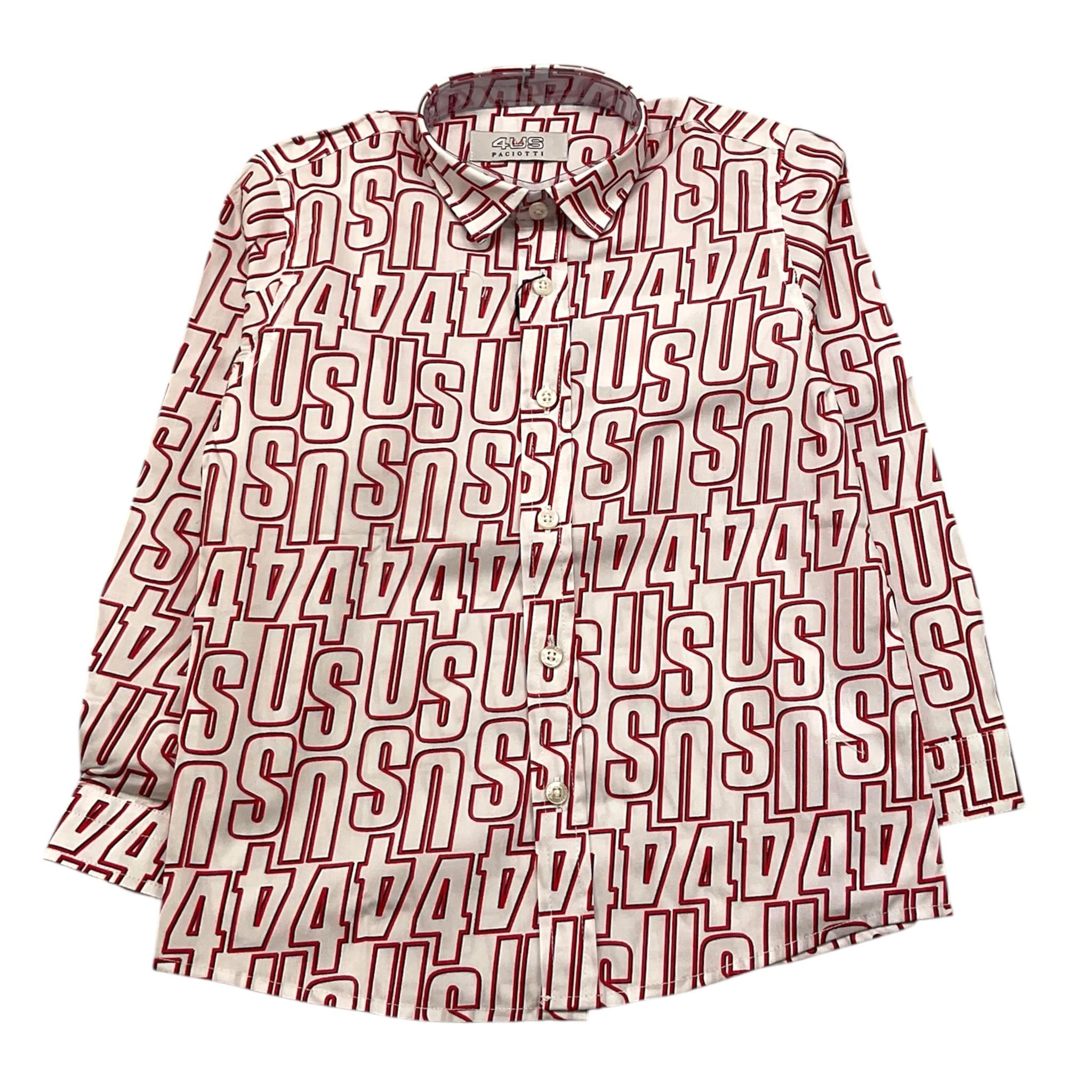 CESARE PACIOTTI camicia manica lunga tinta unita con stampe logo Bianco per Bambino CMP2329B BIANCO CESARE PACIOTTI