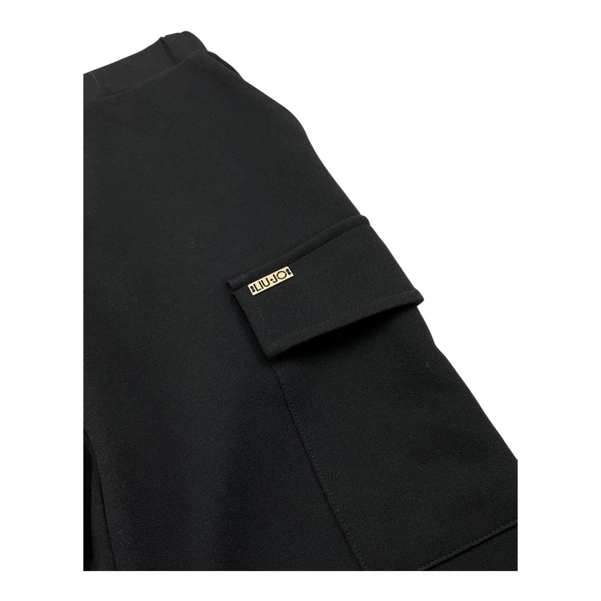 LIU JO pantalone tinta unita con tasconi Nero per Bambina KF4082 NERO LIU JO