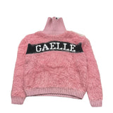 GAELLE maglia tinta unita collo alto con stampa Rosa per Bambina 2741W0980 ROSA GAELLE