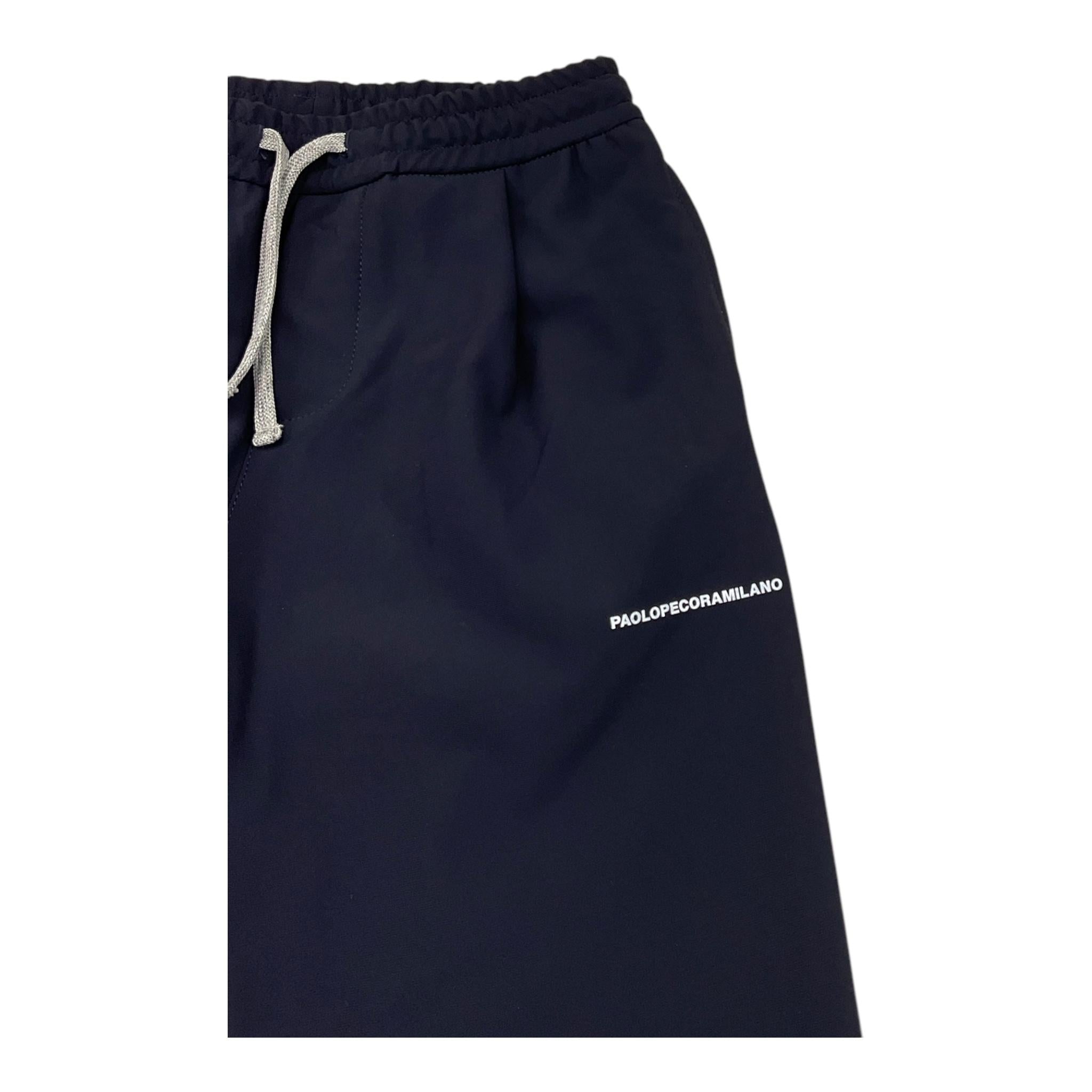 PAOLO PECORA pantalone tinta unita con elastico in vita Blu per Bambino PP4155 BLU PAOLO PECORA