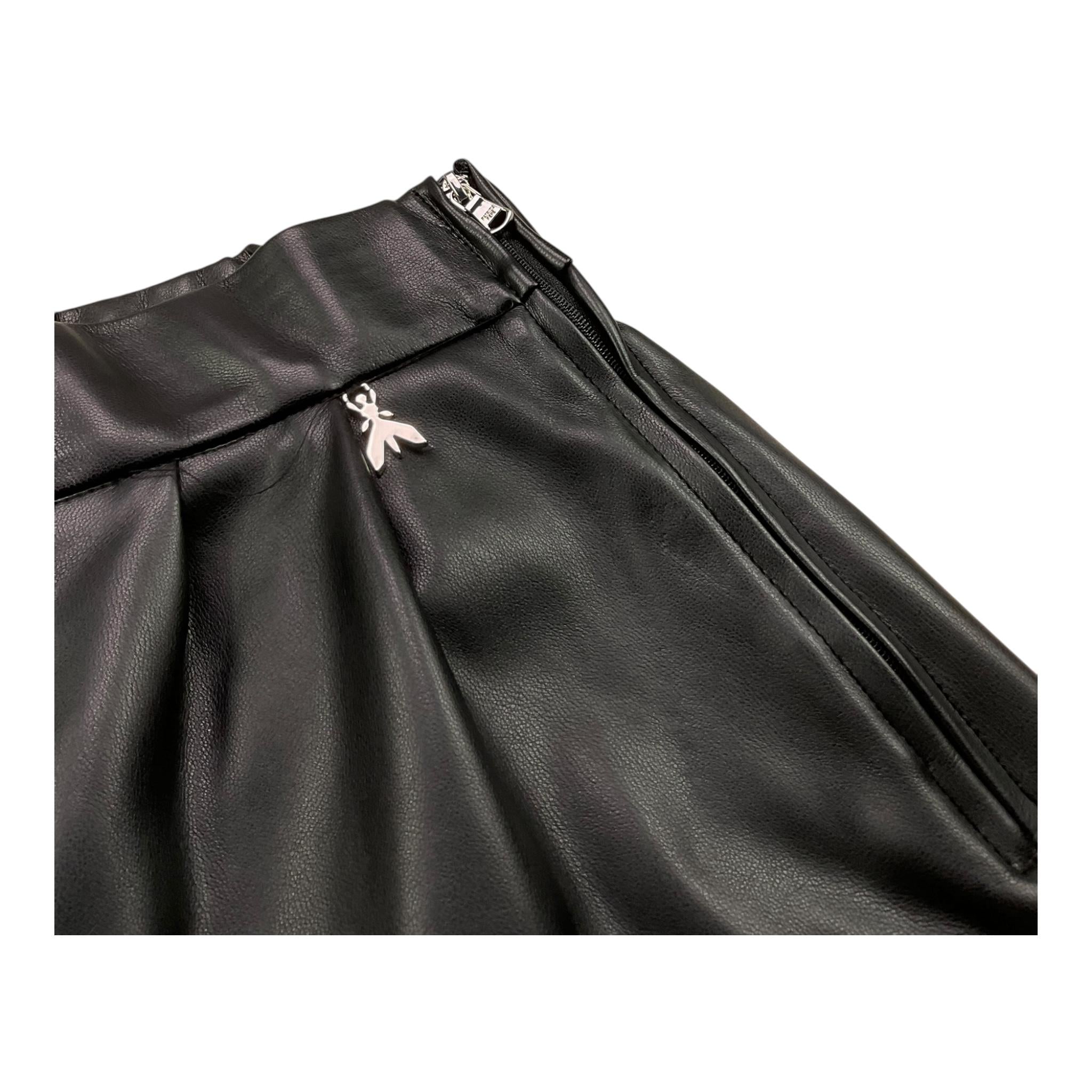 PATRIZIA PEPE short in ecopelle tinta unita con elastico in vita Nero per Bambina 7P0360 NERO PATRIZIA PEPE