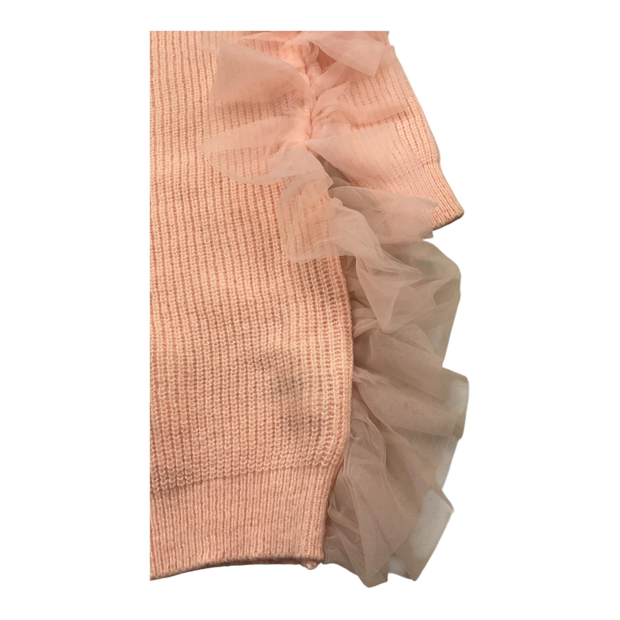 FUN & FUN abito maglia girocollo tinta unita maniche lunghe con tulle Rosa per Bambina FNCBDR12427 ROSA FUN & FUN