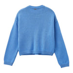 LIU JO maglia tinta unita girocollo con stampa Azzurro per Bambina GF4111 AZZURRO LIU JO