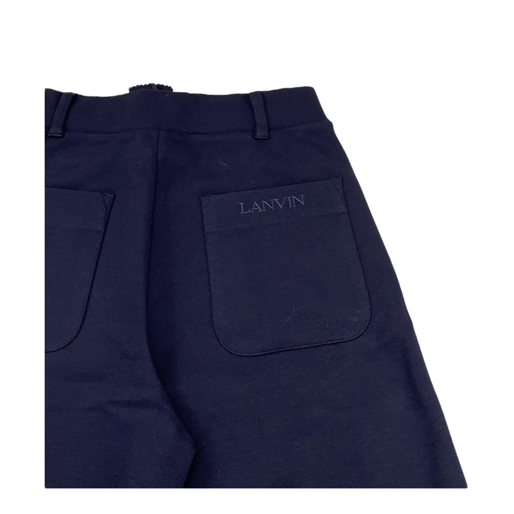 LANVIN pantalone tinta unita modello palazzo Blu per Bambina N14060 BLU LANVIN