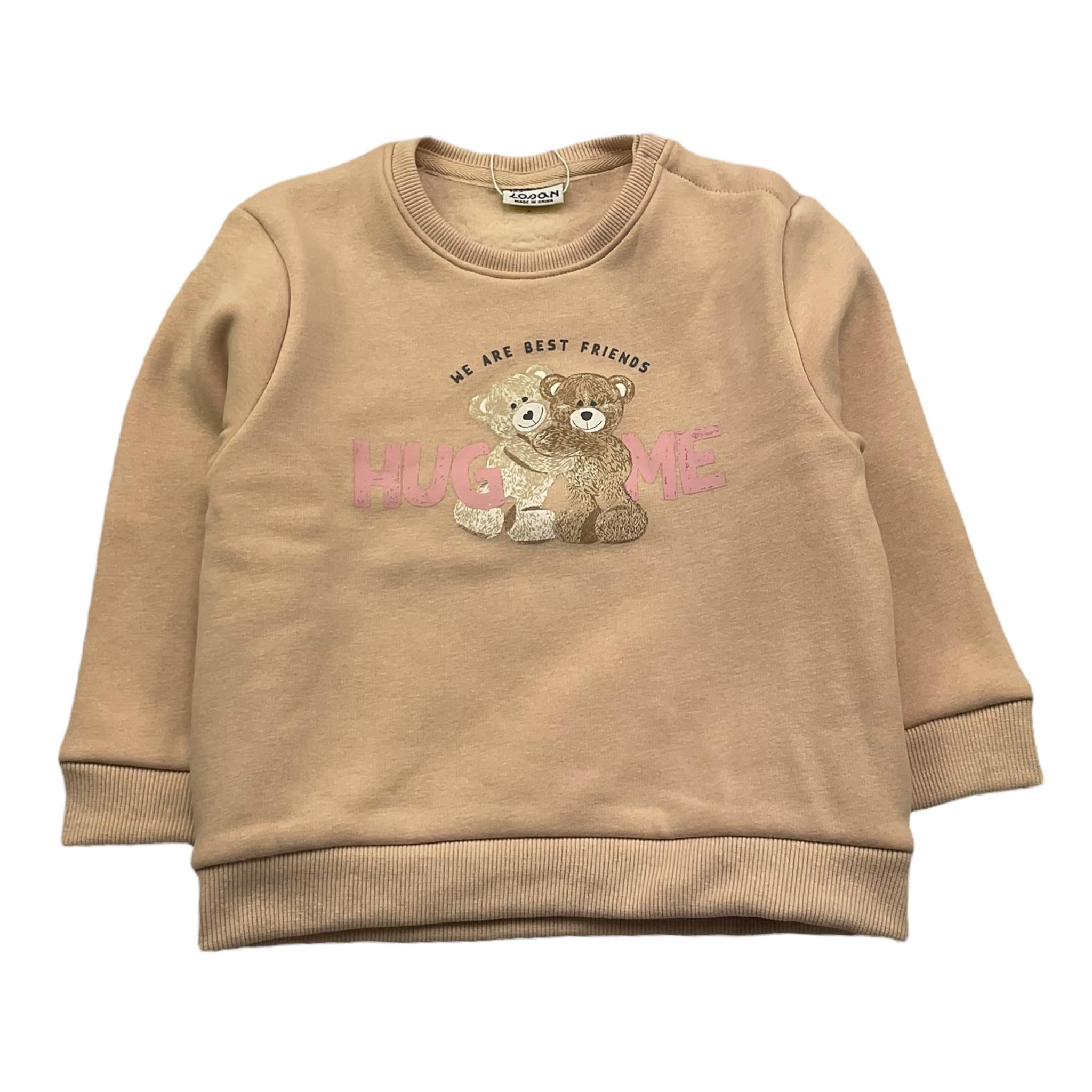 LOSAN felpa chiusa girocollo tinta unita Rosa per Bambina 51032434001012 ROSA LOSAN
