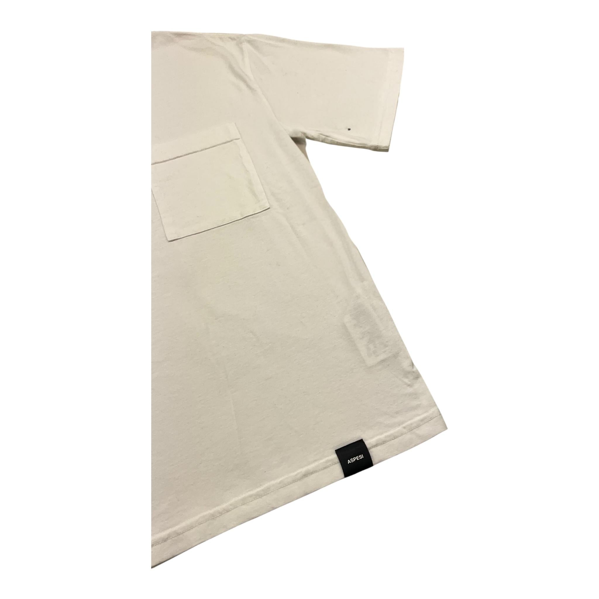 ASPESI t-shirt girocollo tinta unita con taschino Bianco per Bambino F24043TSM7038X BIANCO ASPESI